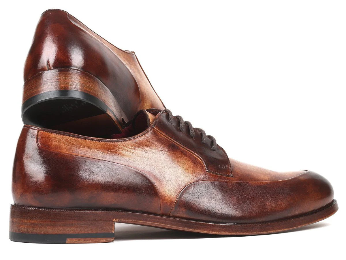 Paul Parkman Men's Derby Shoes in Dual Tone Brown - Image 4