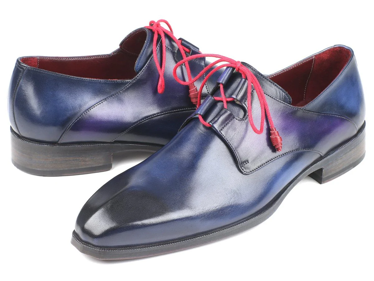 Paul Parkman Men's Ghillie Lacing Dress Shoes in Blue - Image 3
