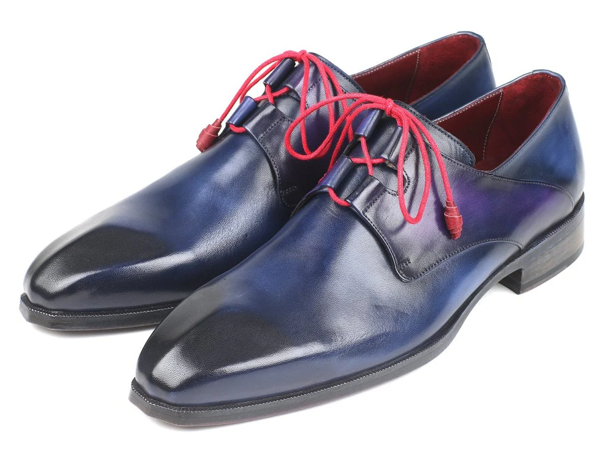 Paul Parkman Men's Ghillie Lacing Dress Shoes in Blue - Image 5