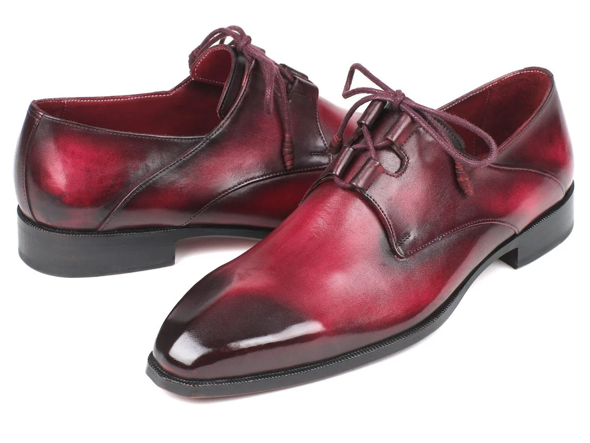 Paul Parkman Men's Ghillie Lacing Dress Shoes in Bordeaux - Image 2