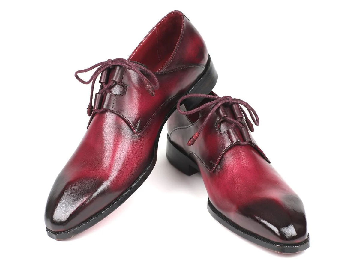 Paul Parkman Men's Ghillie Lacing Dress Shoes in Bordeaux - Image 4