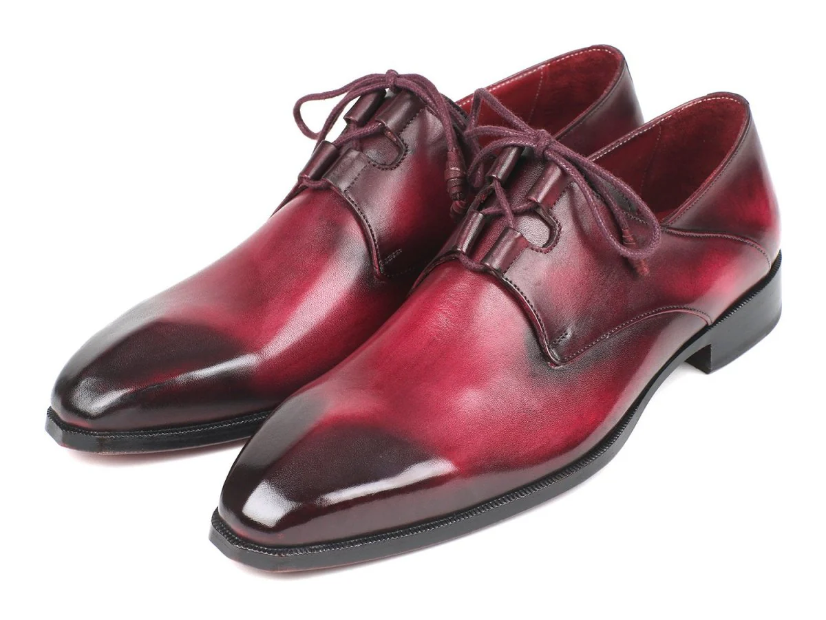 Paul Parkman Men's Ghillie Lacing Dress Shoes in Bordeaux - Image 5
