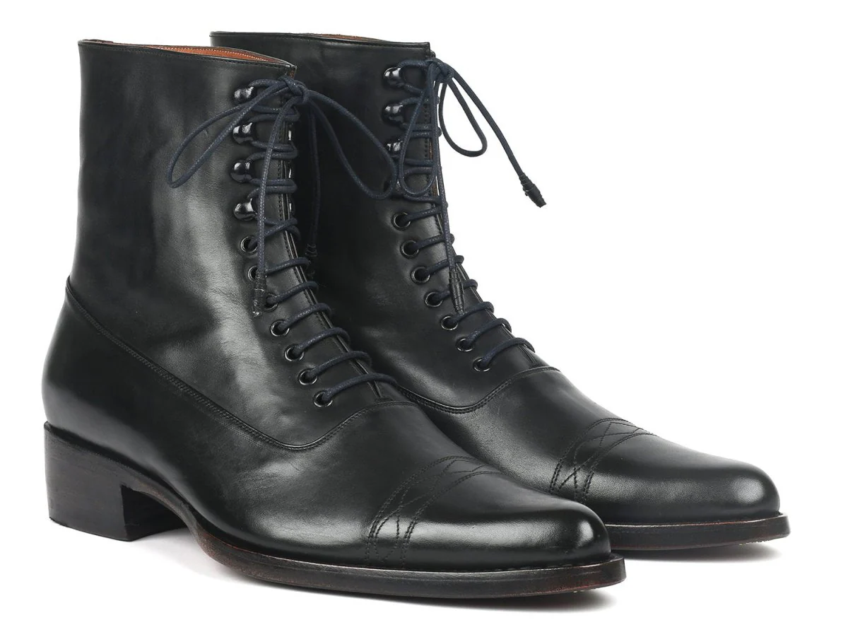Paul Parkman Men's Goodyear Welted Boots Black Leather (ID#CW477-BLK) - Image 4