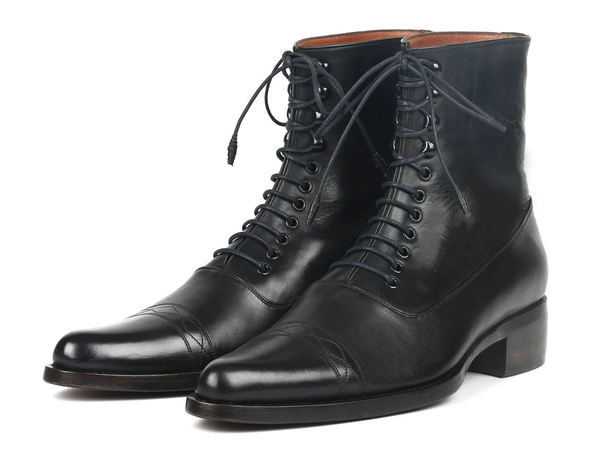 Paul Parkman Men's Goodyear Welted Boots Black Leather (ID#CW477-BLK) - Image 6