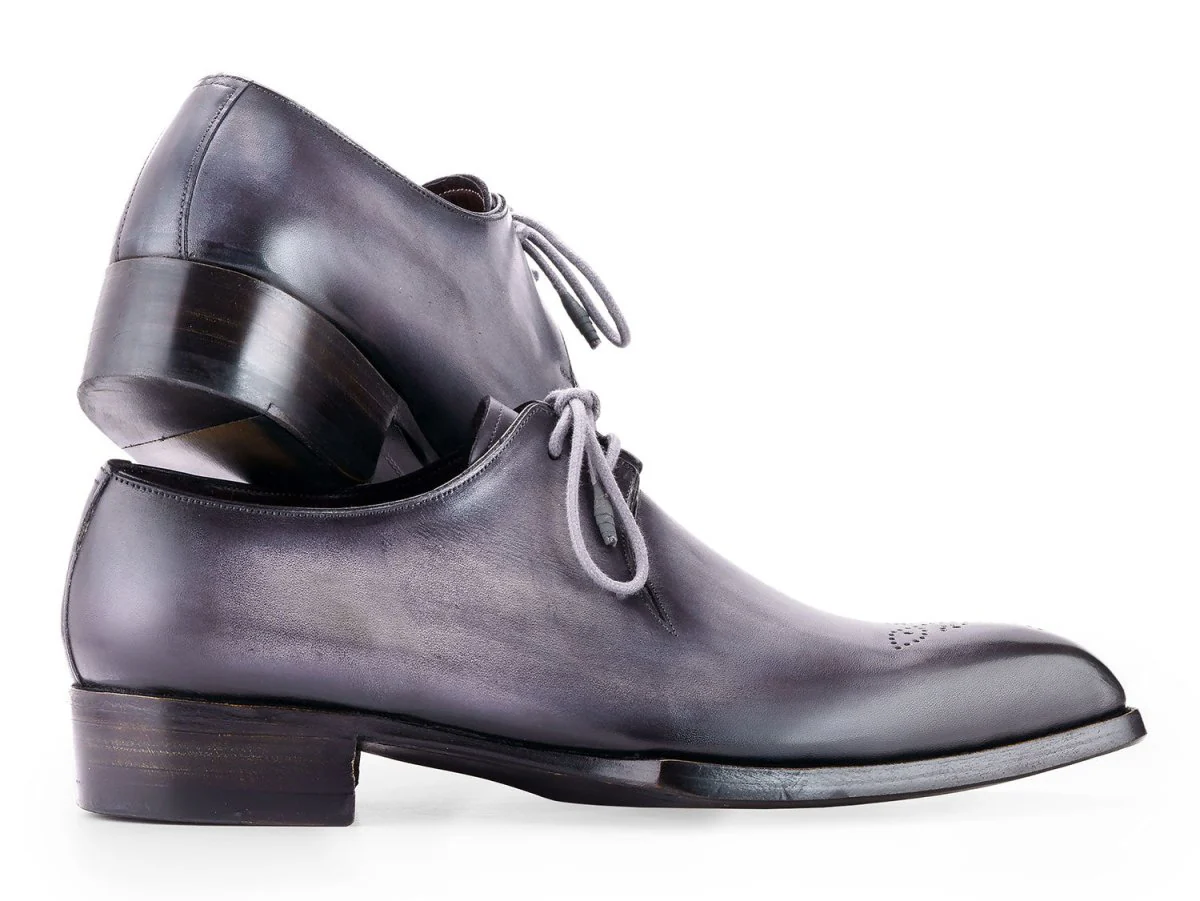 Paul Parkman Men's Goodyear Welted Derby Shoes in Grey - Image 4