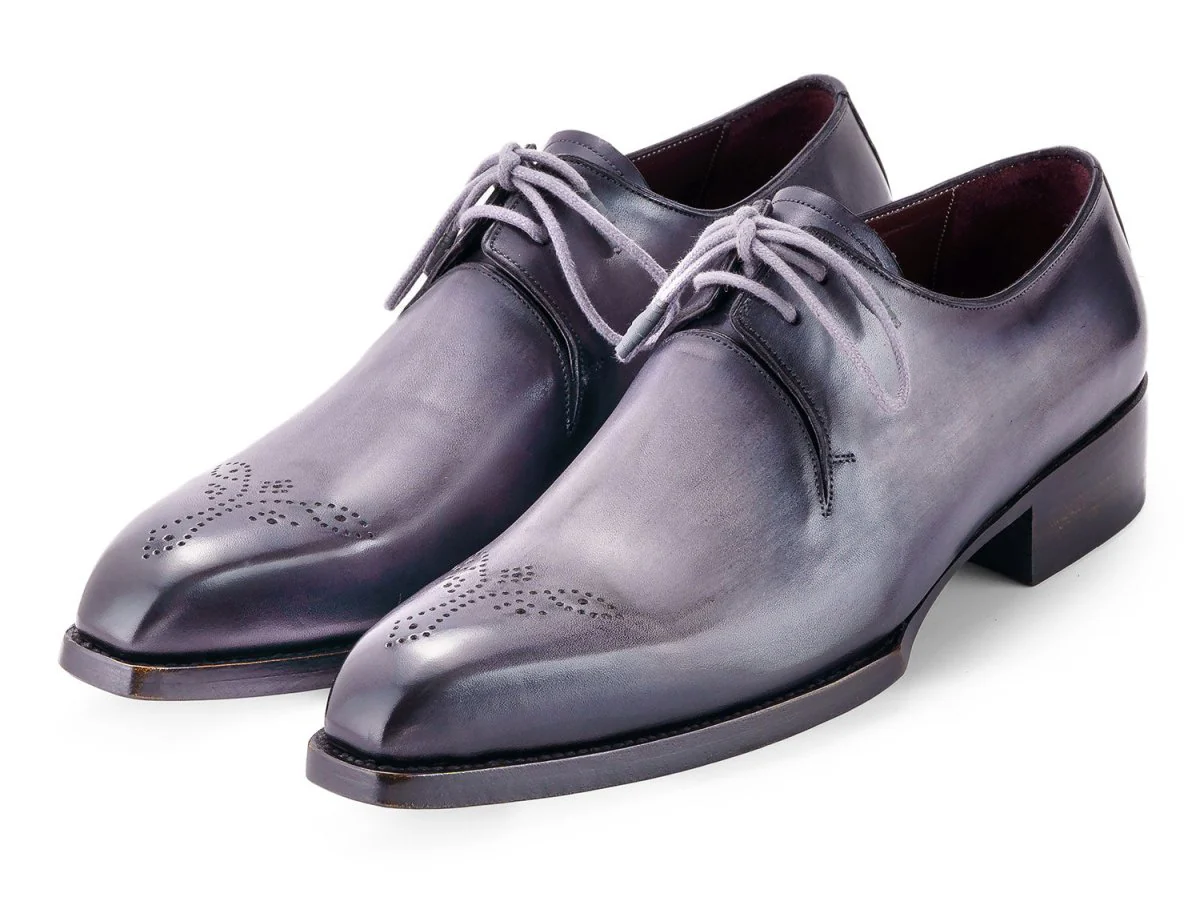 Paul Parkman Men's Goodyear Welted Derby Shoes in Grey - Image 6