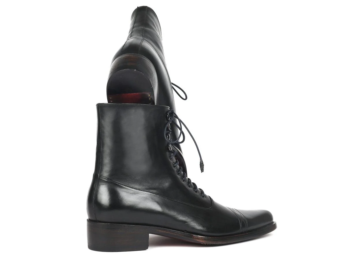 Paul Parkman Men's Goodyear Welted Leather Boots in Black - Image 5