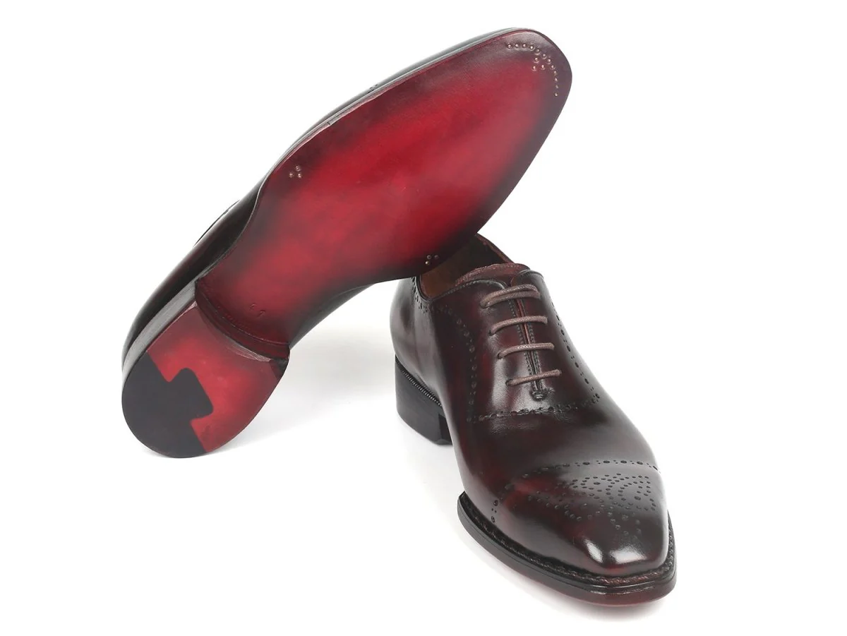 Paul Parkman Men's Goodyear Welted Oxfords in Dark Bordeaux - Image 2