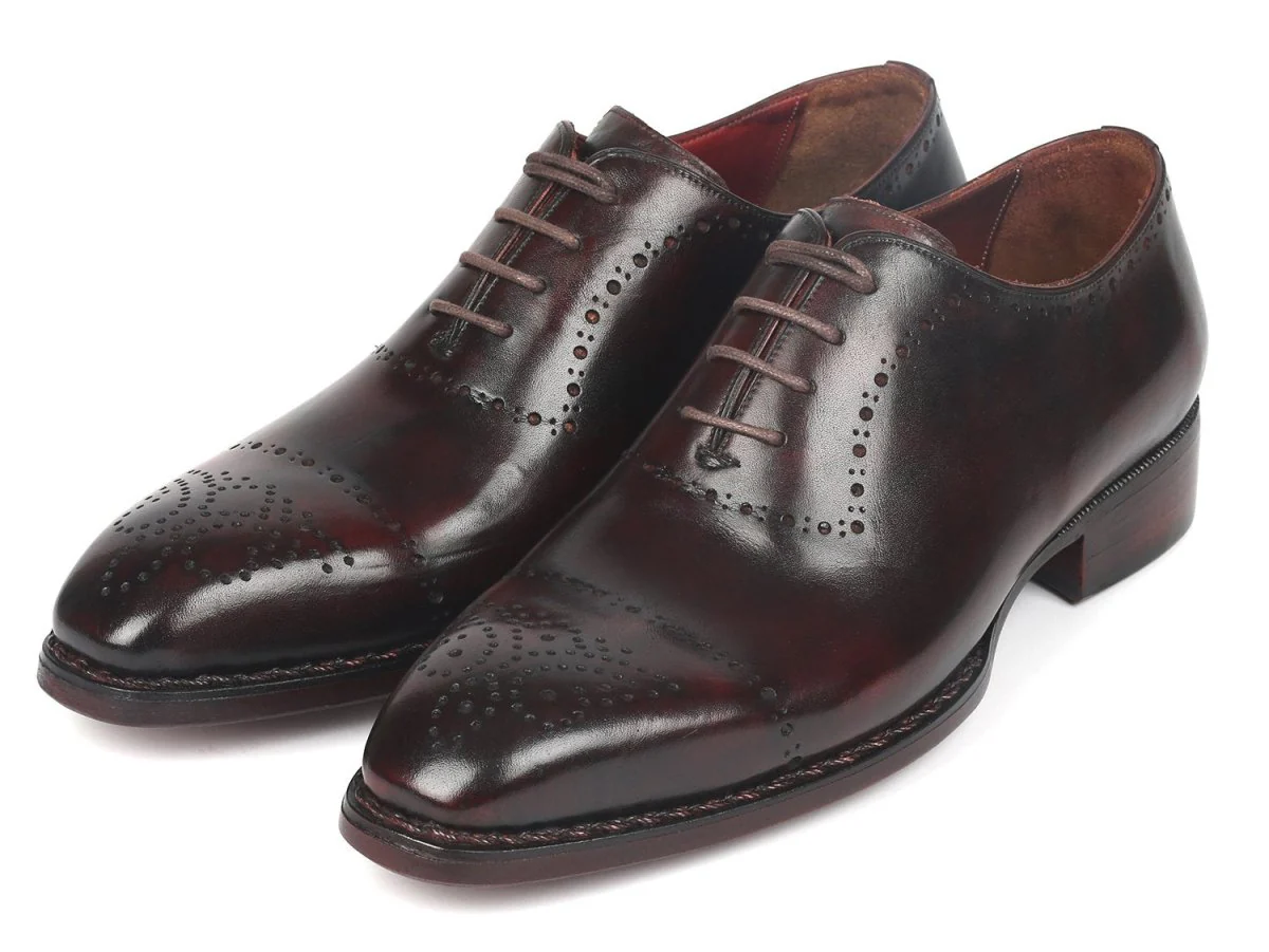 Paul Parkman Men's Goodyear Welted Oxfords in Dark Bordeaux - Image 4