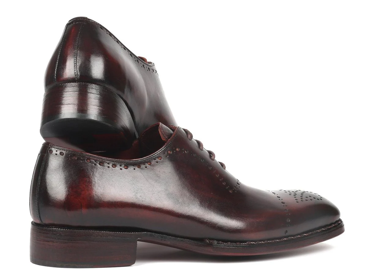 Paul Parkman Men's Goodyear Welted Oxfords in Dark Bordeaux - Image 5