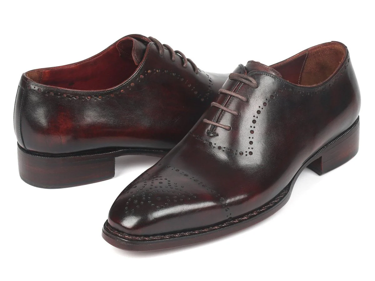 Paul Parkman Men's Goodyear Welted Oxfords in Dark Bordeaux - Image 6