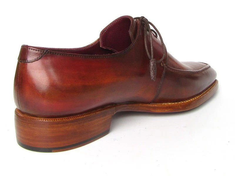 Paul Parkman Men's Goodyear Welted Square Toe Apron Derby Shoes in Brown - Image 6