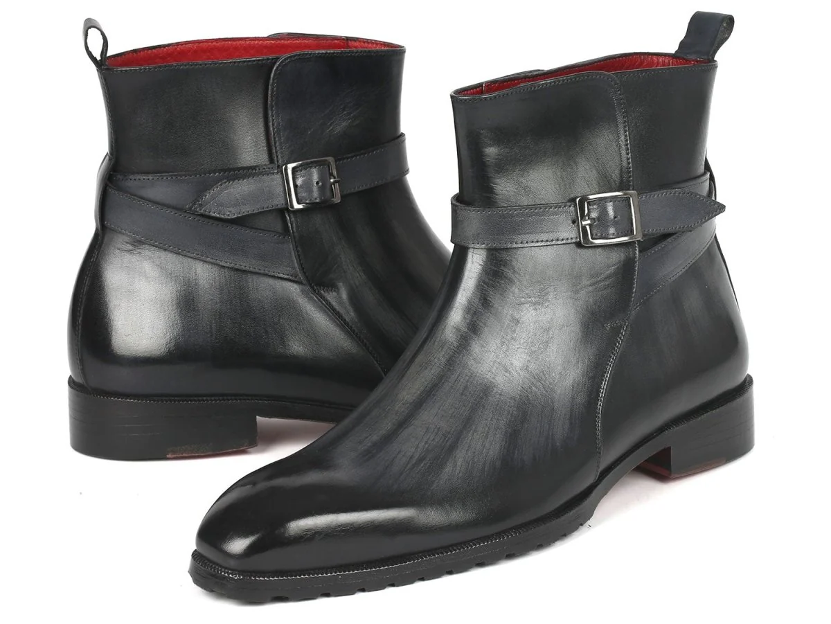 Paul Parkman Men's Gray Patina Jodhpur Boots (955GRY57) - Image 3