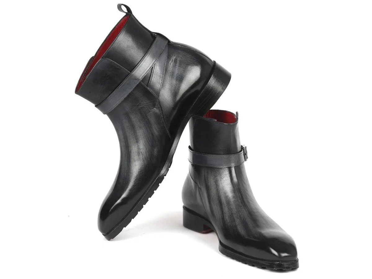 Paul Parkman Men's Gray Patina Jodhpur Boots (955GRY57) - Image 4
