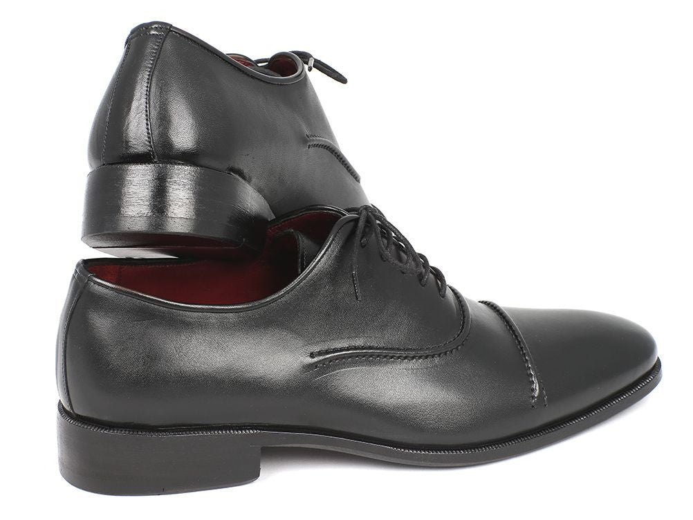 Paul Parkman Men's Hand-Painted Captoe Leather Oxfords in Black - Image 3