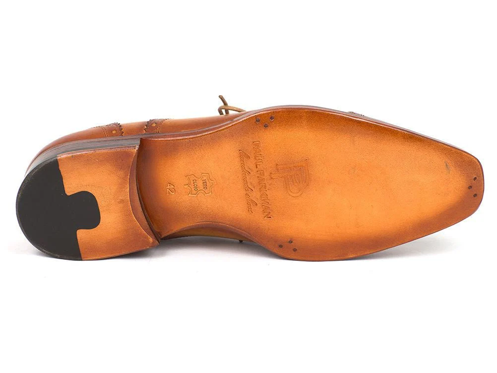 Paul Parkman Men's Hand-Painted Leather Captoe Oxfords in Tan - Image 2