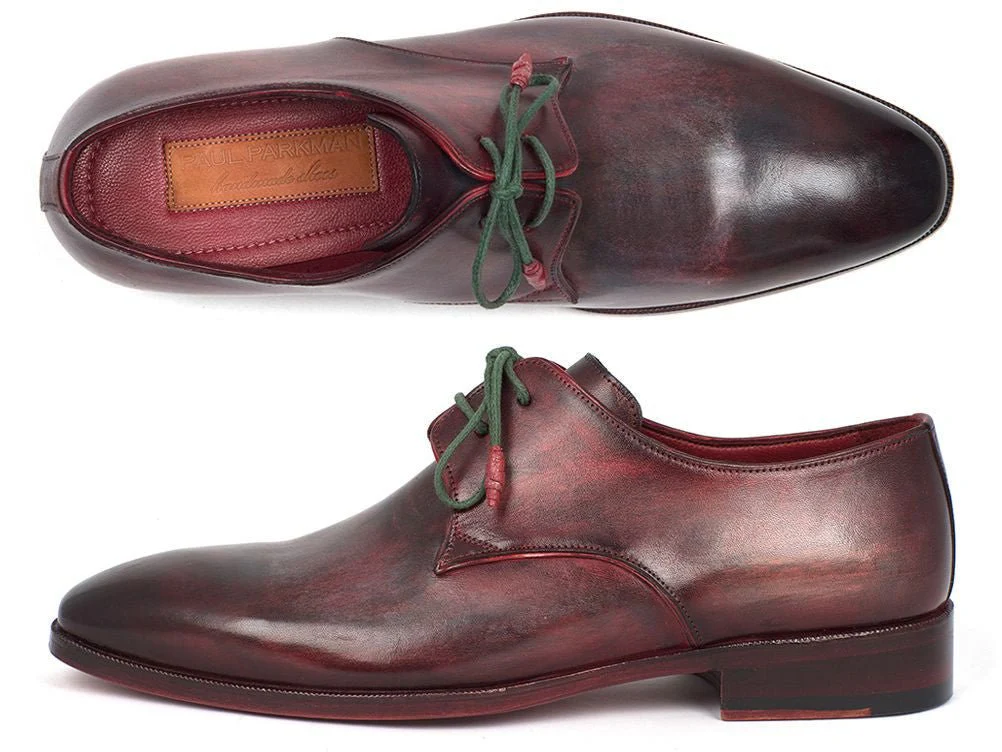 Paul Parkman Men's Hand-Painted Leather Derby Shoes in Mixed Color