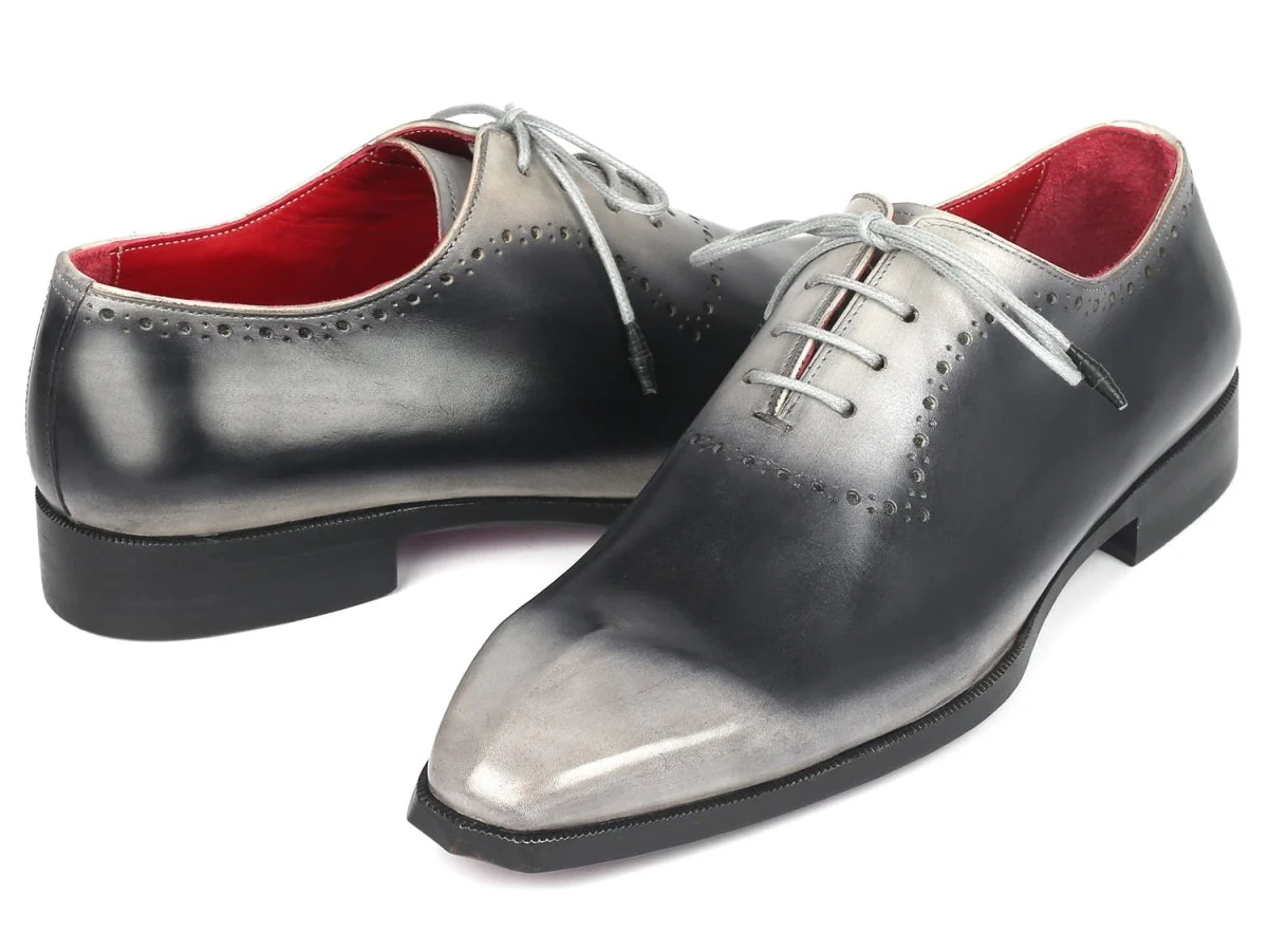 Paul Parkman Men's Hand-Painted Oxfords in Gray - Image 2
