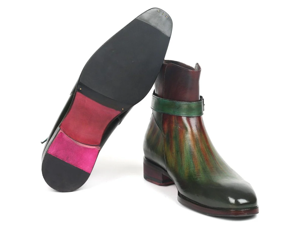 Paul Parkman Men's Jodhpur Boots Green and Bordeaux (957FRS84) - Image 4