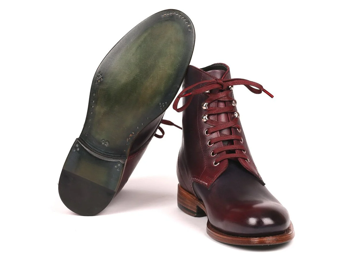Paul Parkman Men's Leather Boots Bordeaux and Navy (824BRD65) - Image 3