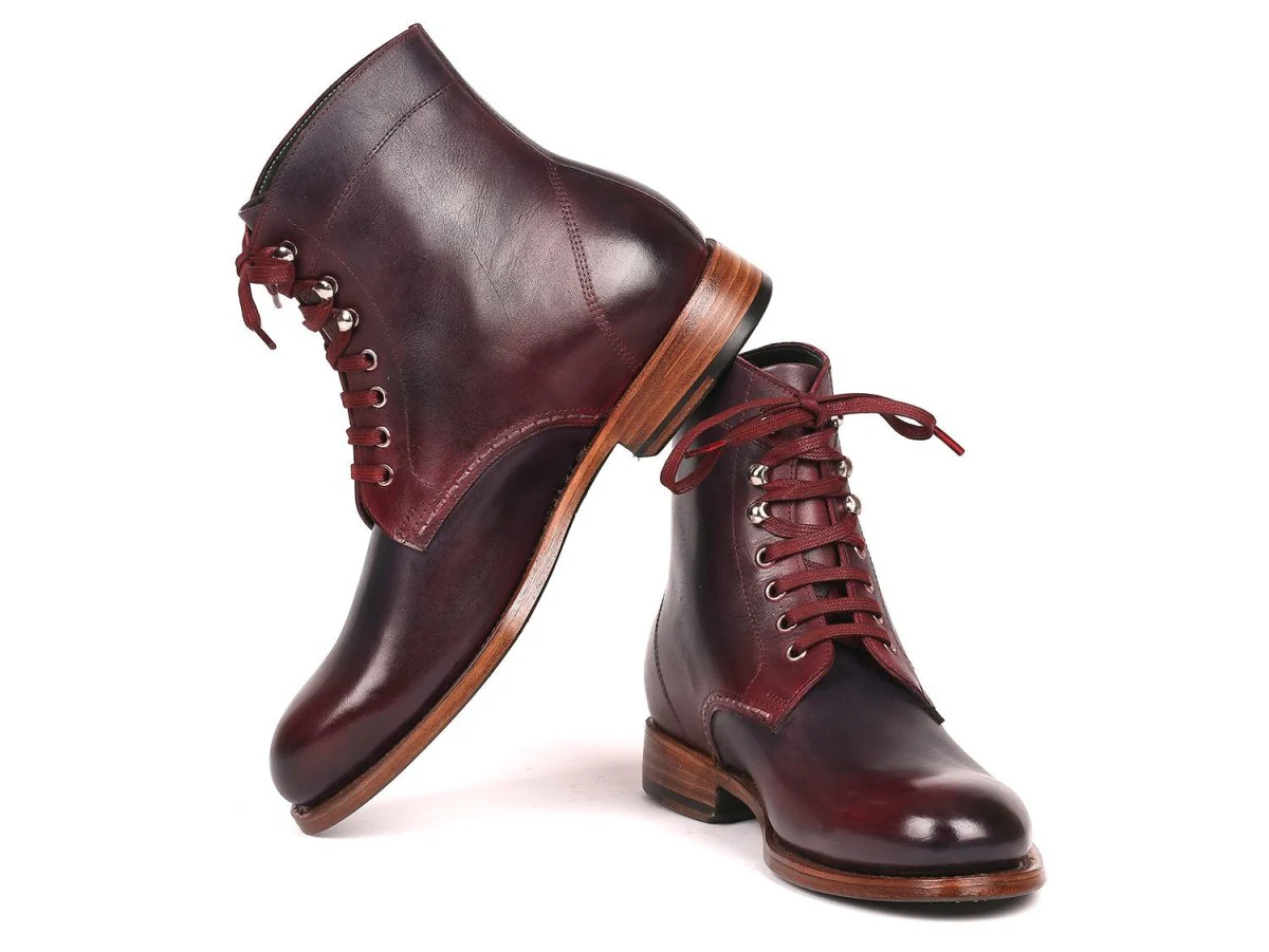 Paul Parkman Men's Leather Boots Bordeaux and Navy (824BRD65) - Image 4