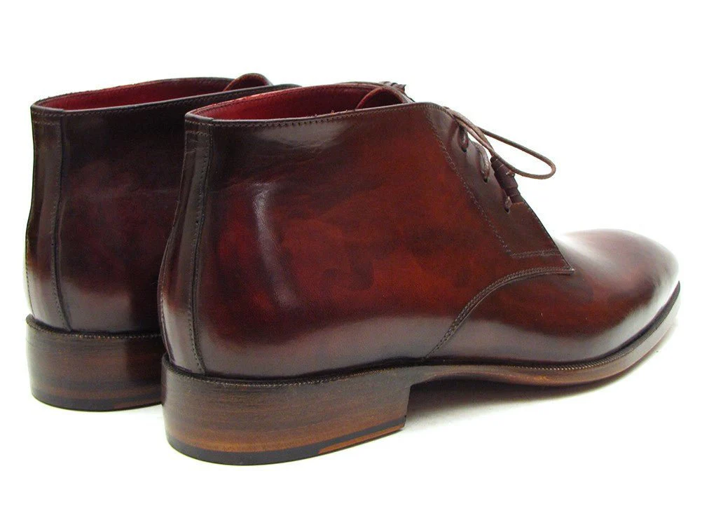 Paul Parkman Men's Leather Chukka Boots in Brown and Bordeaux - Image 5