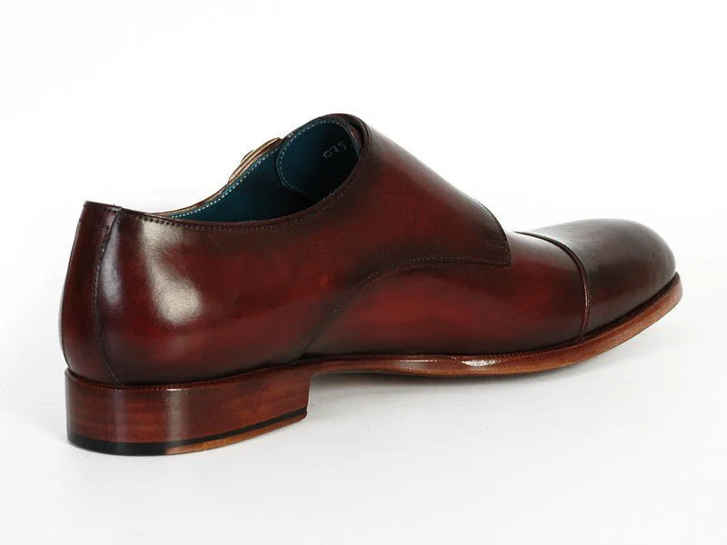 Paul Parkman Men's Leather Double Monkstraps in Dark Brown - Image 6