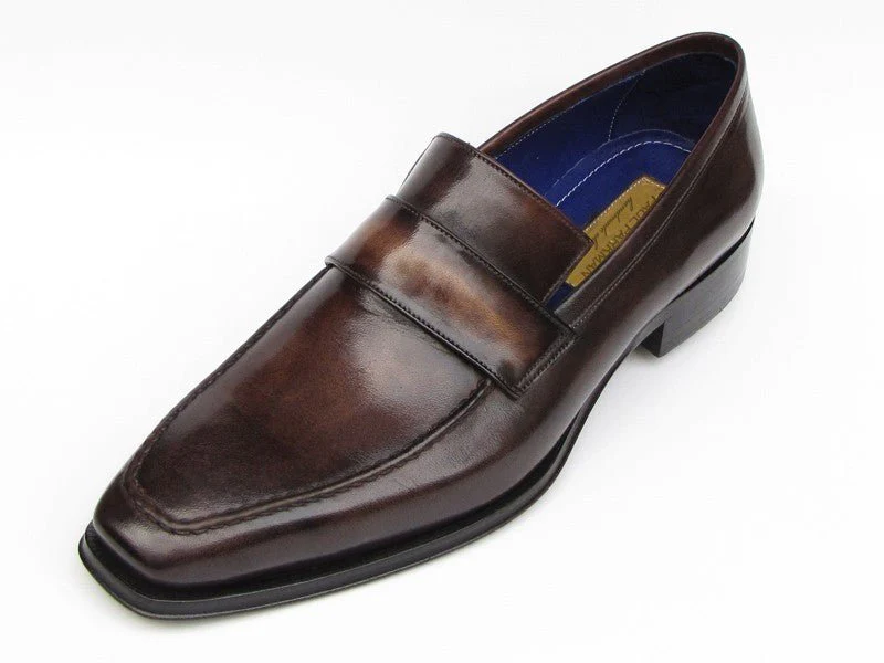 Paul Parkman Men's Loafer Bronze Hand Painted Shoes (ID#012-BRNZ) - Image 3