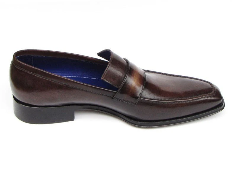 Paul Parkman Men's Loafer Bronze Hand Painted Shoes (ID#012-BRNZ) - Image 5