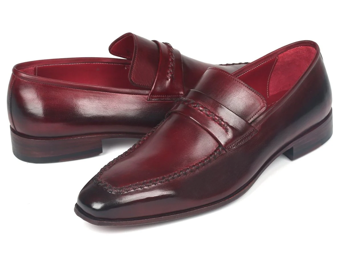 Paul Parkman Men's Loafers Bordeaux (ID#068-BRD) - Image 3