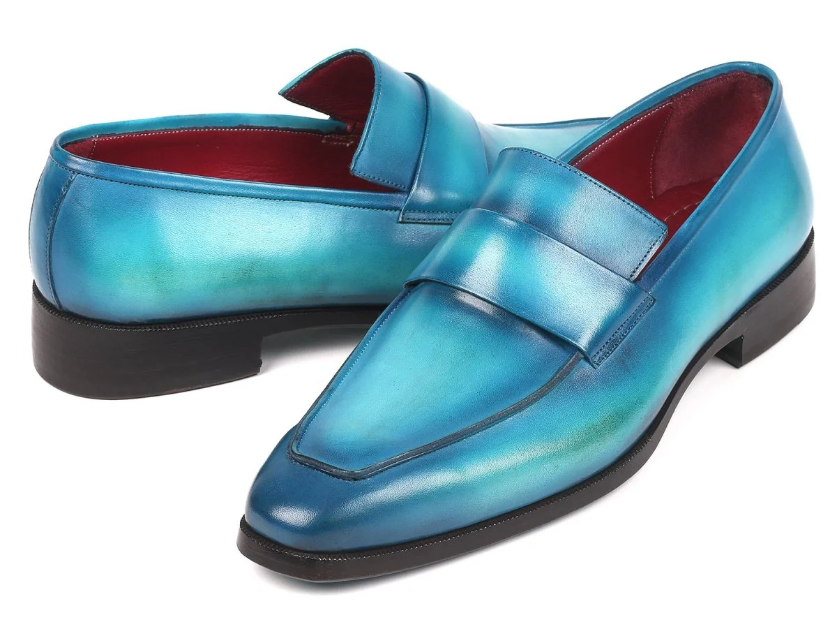 Paul Parkman Men's Loafers in Turquoise - Image 2