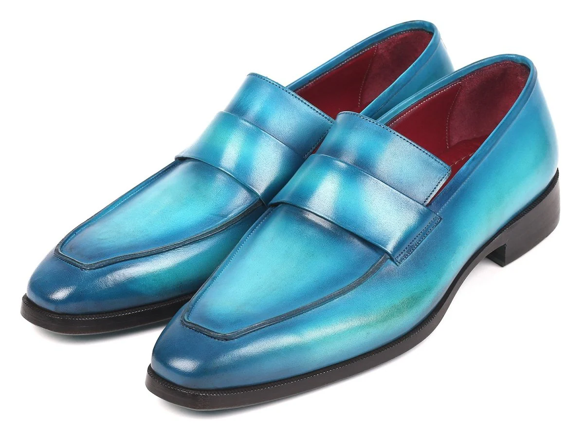 Paul Parkman Men's Loafers in Turquoise - Image 4