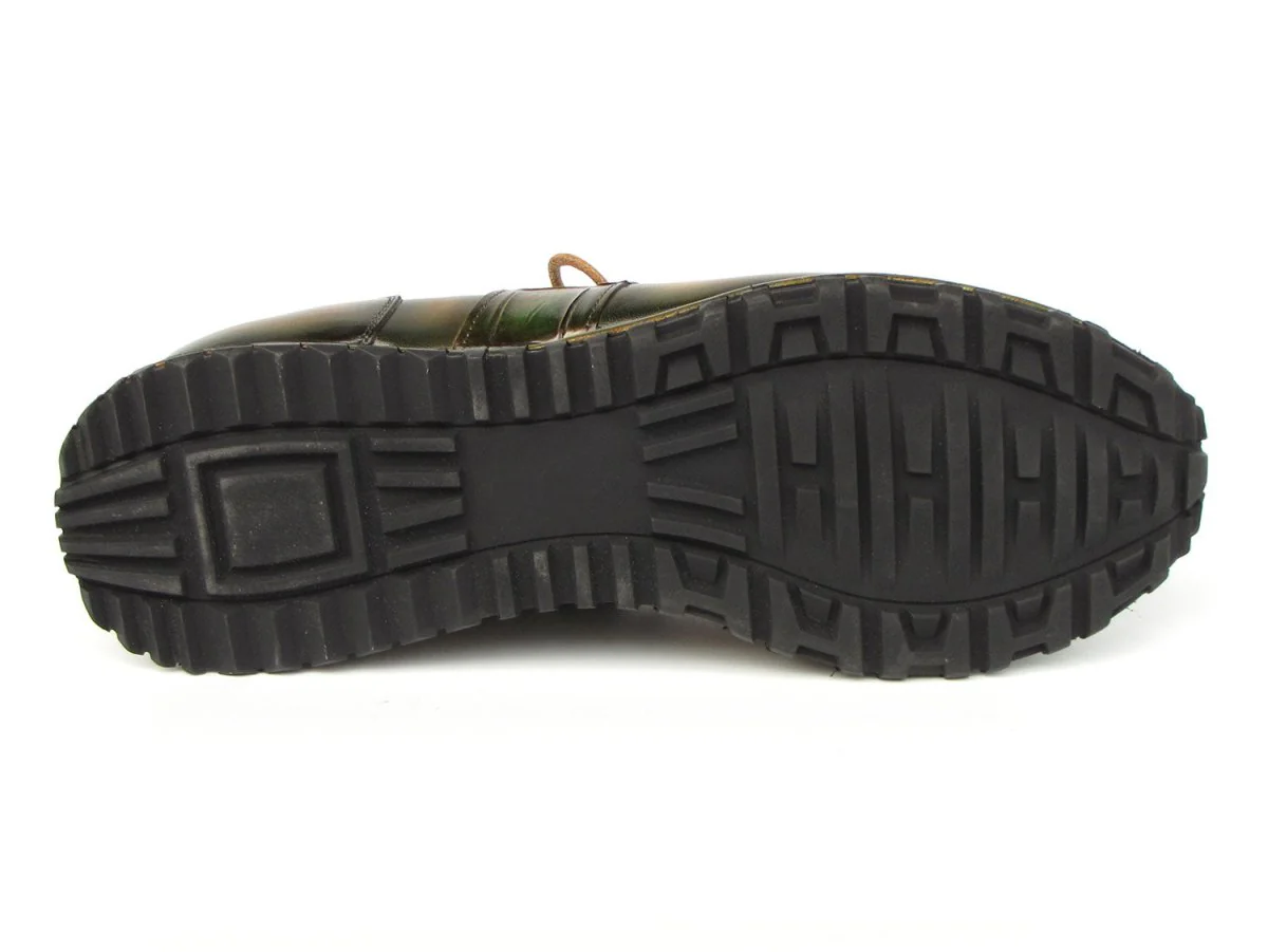 Paul Parkman Men's Olive Green Hand-Painted Sneakers - Image 5