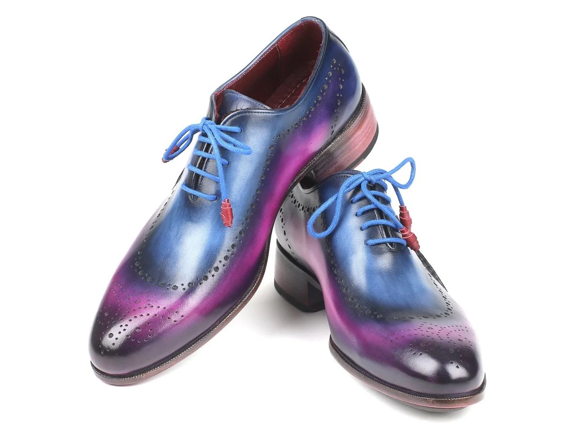 Paul Parkman Men's Opanka Construction Oxfords in Blue and Purple - Image 5