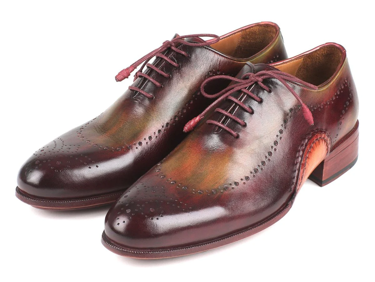 Paul Parkman Men's Opanka Construction Oxfords in Green and Bordeaux - Image 4