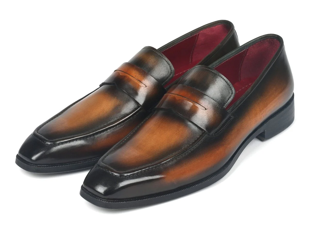 Paul Parkman Men's Penny Loafers Olive Brown (ID#10LZ24) - Image 5