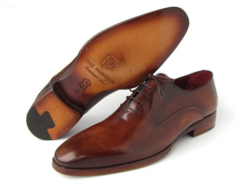 Paul Parkman Men's Plain Toe Calfskin Oxfords in Brown - Image 5