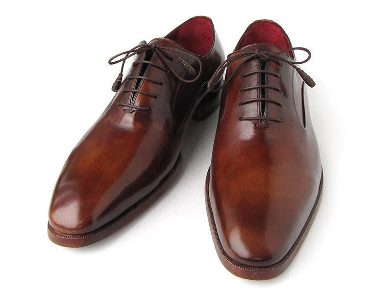 Paul Parkman Men's Plain Toe Calfskin Oxfords in Brown - Image 6