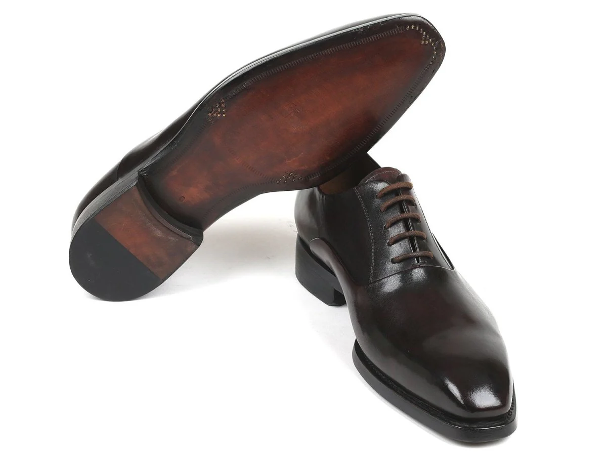Paul Parkman Men's Plain Toe Oxfords in Brown - Image 3