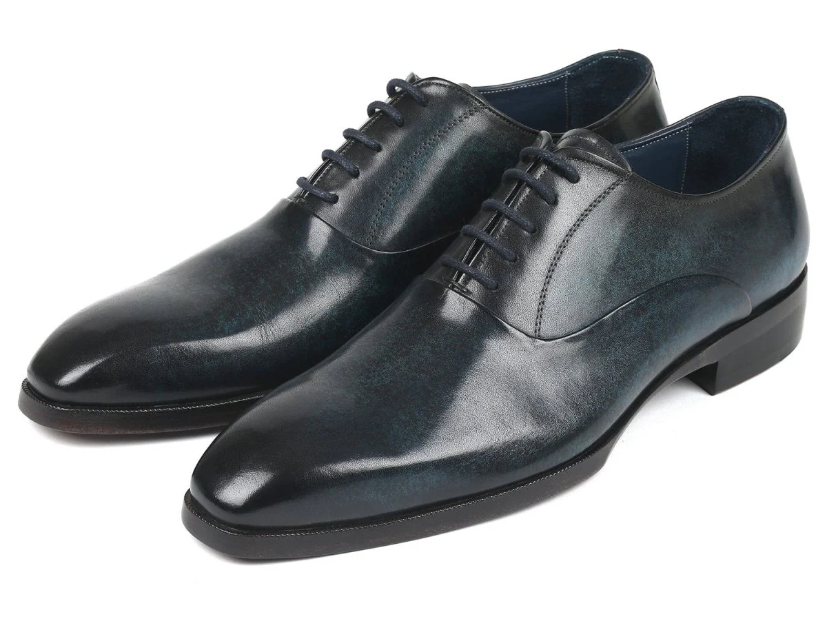 Paul Parkman Men's Plain Toe Oxfords Navy (ID#5523-NVY) - Image 6