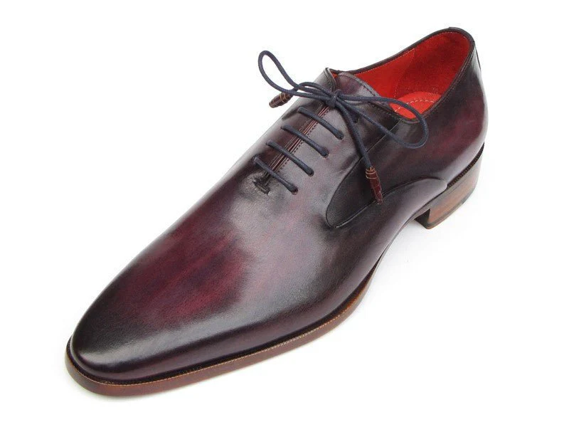 Paul Parkman Men's Plain Toe Oxfords Purple Shoes (ID#019-RP) - Image 2
