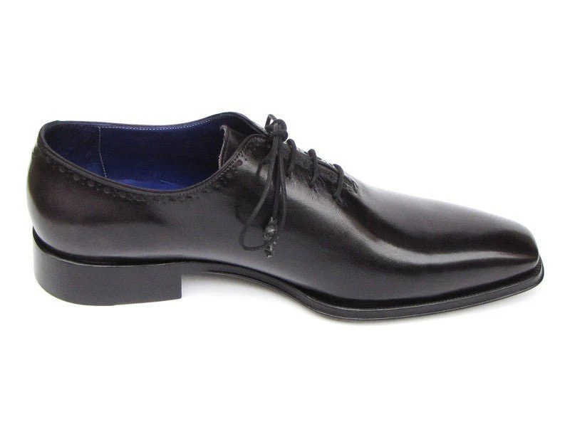 Paul Parkman Men's Plain Toe Oxfords Whole-cut Black (ID#025-BLK) - Image 5