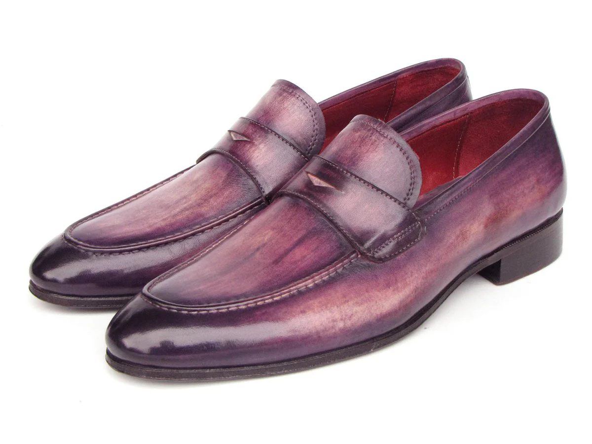 Paul Parkman Men's Purple Patina Penny Loafers (ID#17PRP33) - Image 6