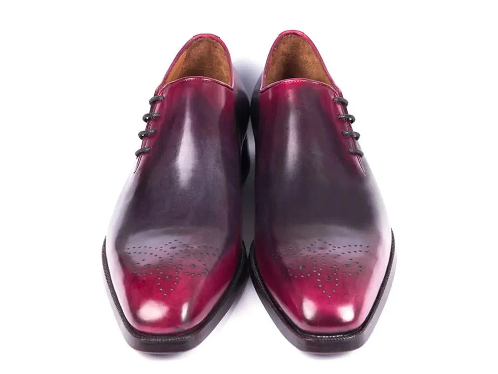 Paul Parkman Men's Side Lace Oxfords in Purple and Gray - Image 3