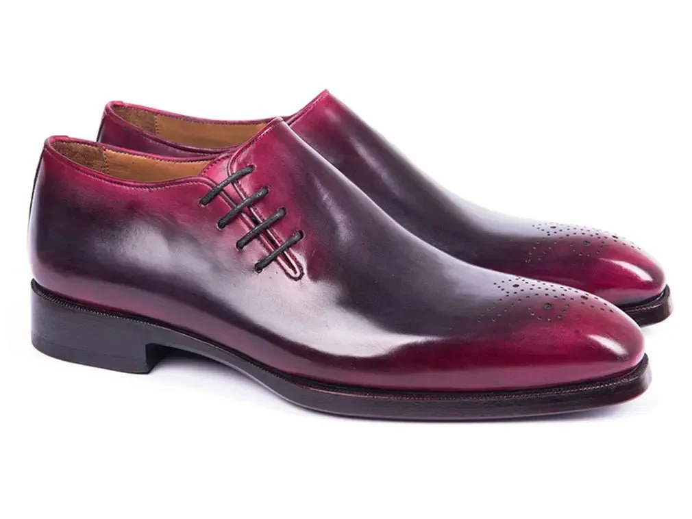 Paul Parkman Men's Side Lace Oxfords in Purple and Gray - Image 6