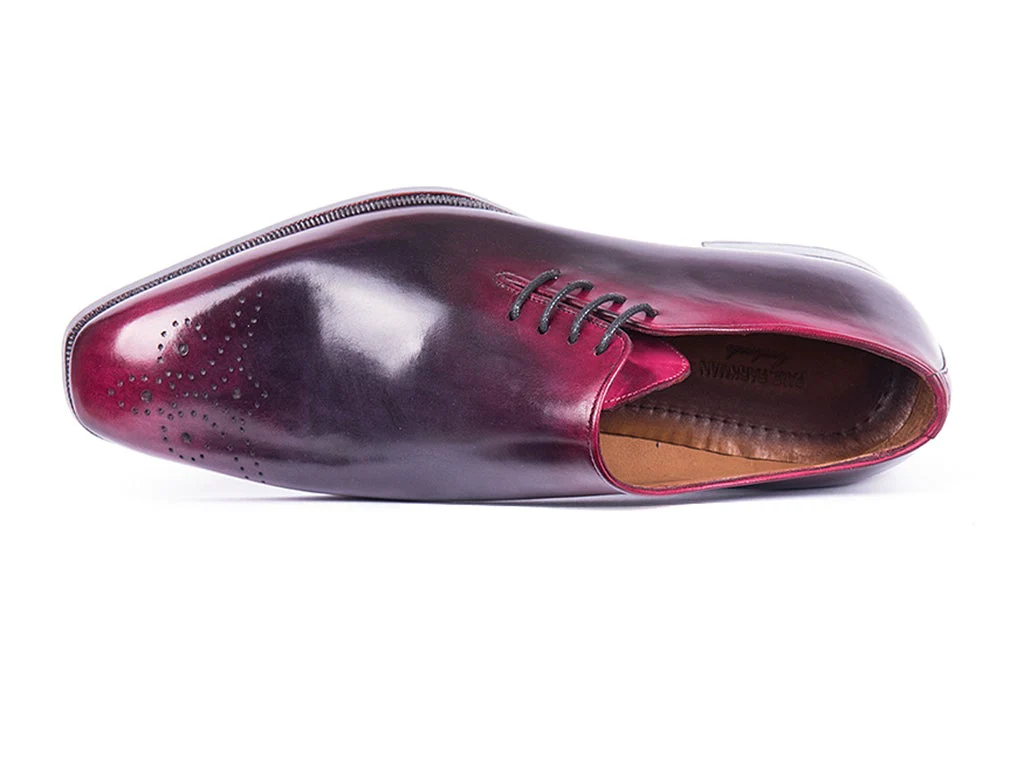 Paul Parkman Men's Side Lace Oxfords Purple and Gray (ID#846F11) - Image 5