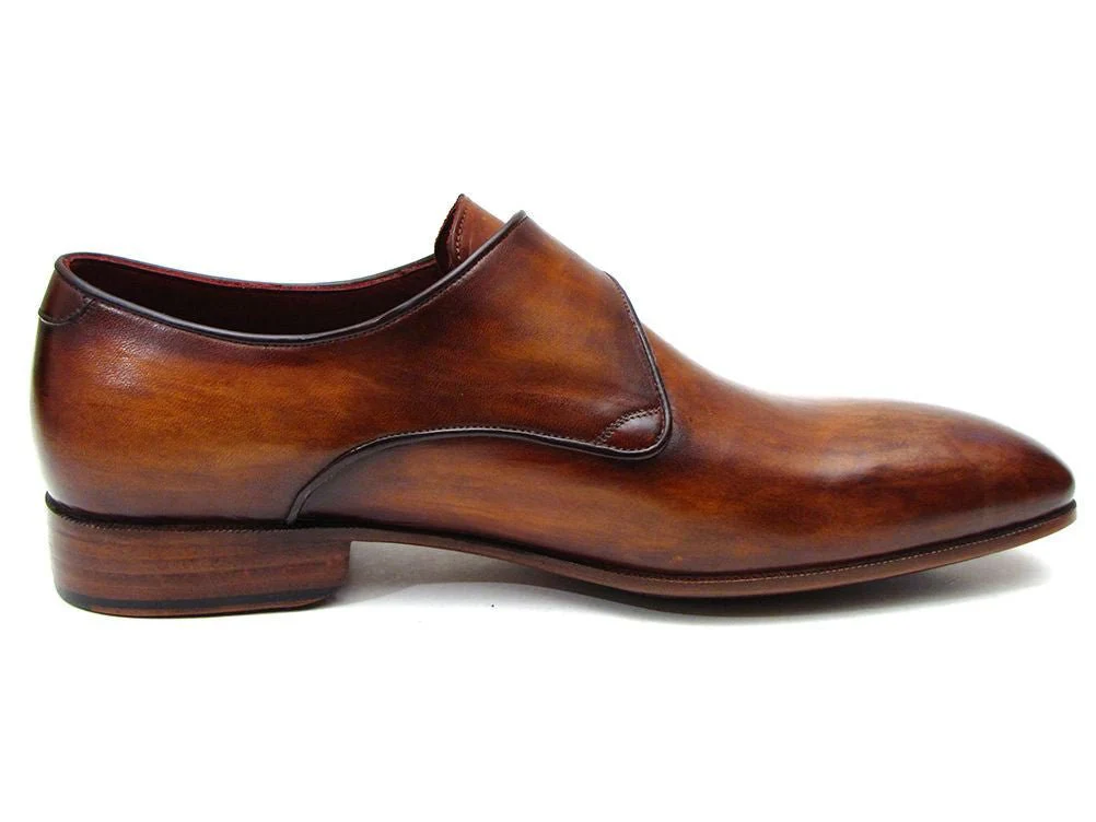 Paul Parkman Men's Single Monkstraps Brown Leather (ID#69V5E) - Image 5