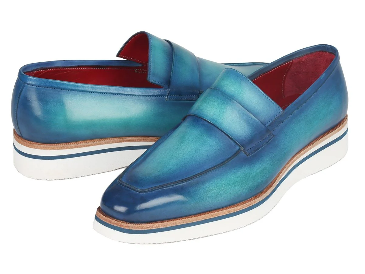 Paul Parkman Men's Smart Casual Loafers in Blue - Image 3