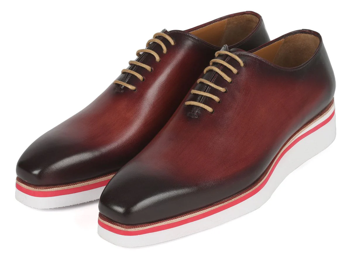 Paul Parkman Men's Smart Casual Wholecut Oxfords Bordeaux - Image 6