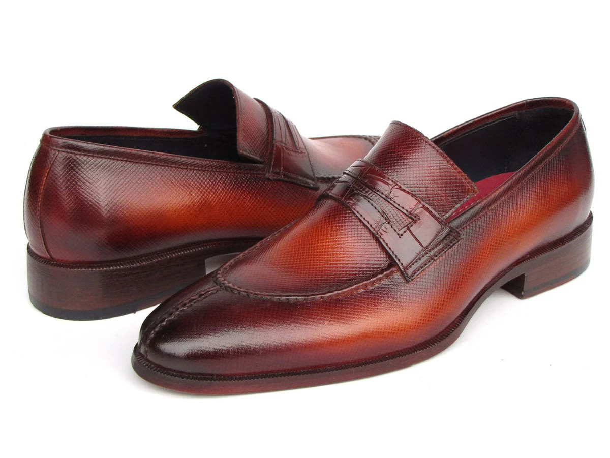 Paul Parkman Men's Split Toe Loafer Shoes Tobacco - Image 2